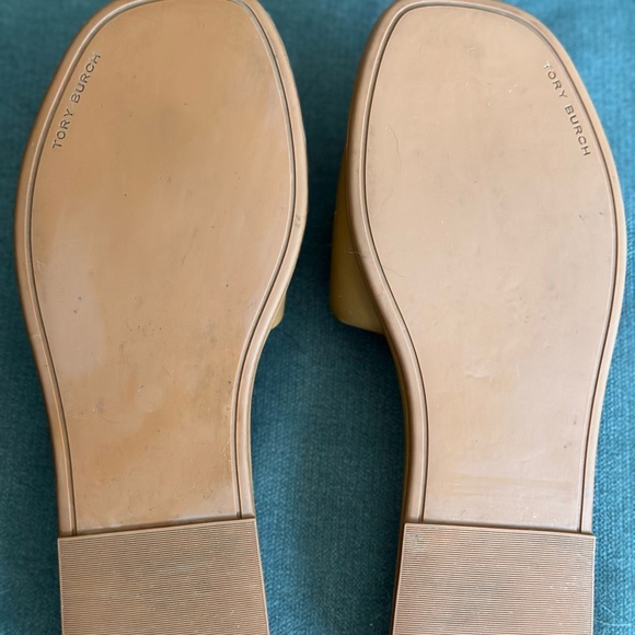 Tory Burch Double Sport Slide Aged Comello/ Gold EUC - Picture 7 of 11